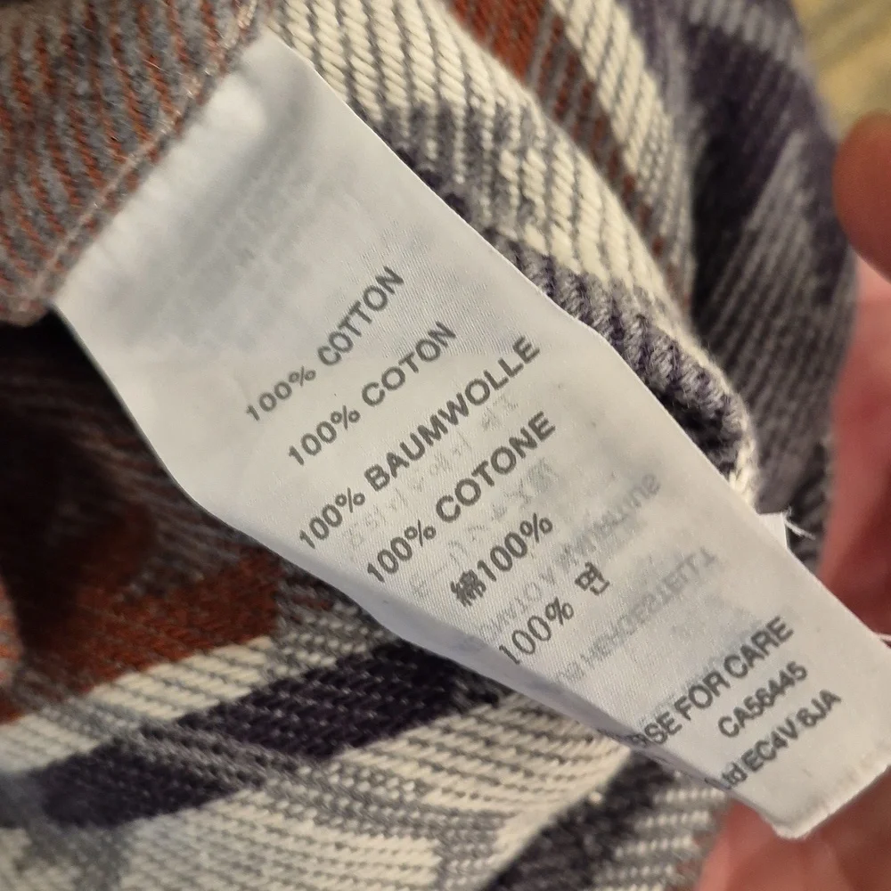 J CREW Grey‎ Brown Aztec Weave Cotton Flannel Small Slim Fit Long Sleeve Shirt